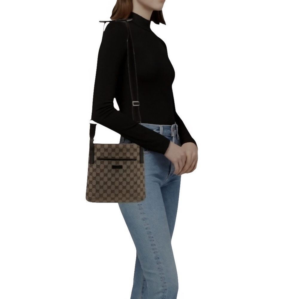 Gucci GG Canvas Messenger/Shoulder Bag + Dustbag-EUC - Picture 15 of 16